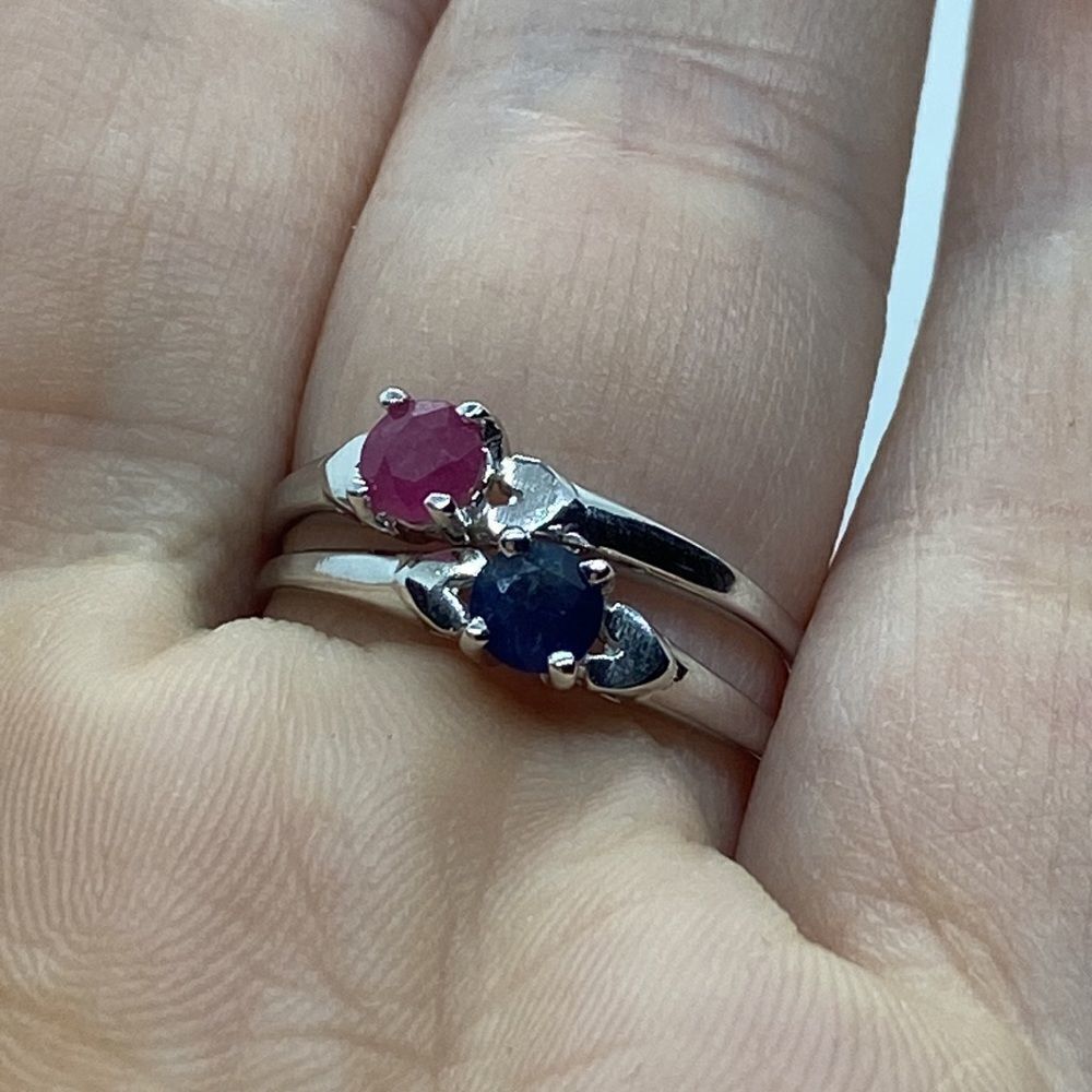 💛 10k White Gold Ruby Ring NEW - Picture 6 of 8